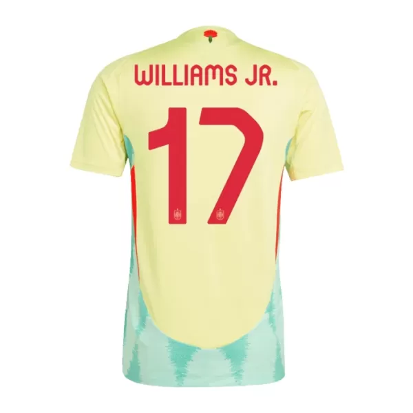 Günstige Spanien Williams JR 17 Herrentrikot Auswärts EURO 2024 Kurzarm