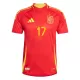 Günstige Spanien Williams JR 17 Herrentrikot Heim EURO 2024 Kurzarm