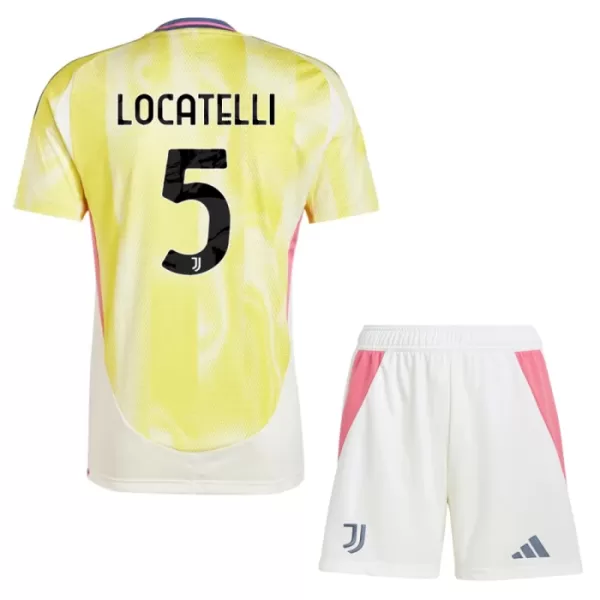 Günstige Juventus Turin Locatelli 5 Kindertrikot Auswärts 2024/25 Kurzarm