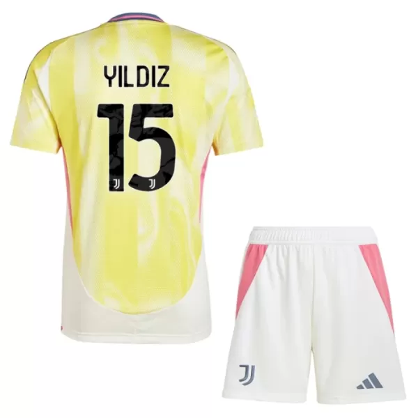 Günstige Juventus Turin Yildiz 15 Kindertrikot Auswärts 2024/25 Kurzarm