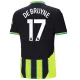 Günstige Manchester City De Bruyne 17 Herrentrikot Auswärts 2024/25 Kurzarm