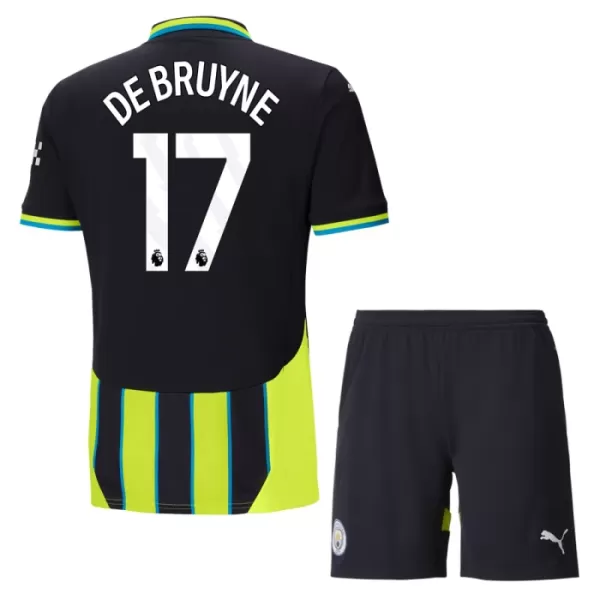 Günstige Manchester City De Bruyne 17 Kindertrikot Auswärts 2024/25 Kurzarm