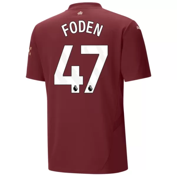 Günstige Manchester City Foden 47 Kindertrikot Ausweich 2024/25 Kurzarm