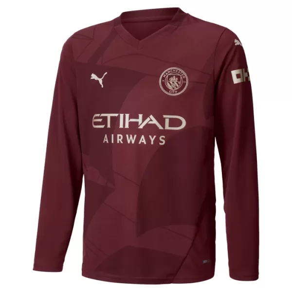 Günstige Manchester City Herrentrikot Ausweich 2024/25 Langarm