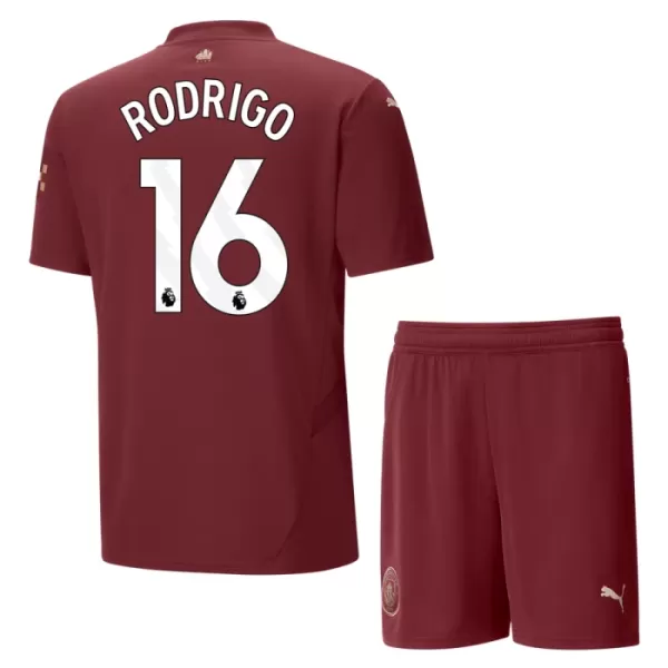 Günstige Manchester City Rodrigo 16 Kindertrikot Ausweich 2024/25 Kurzarm