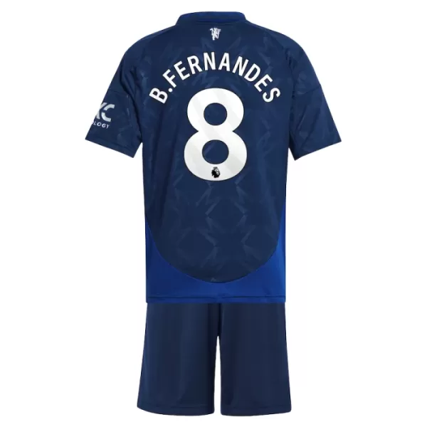 Günstige Manchester United Bruno Fernandes 8 Kindertrikot Auswärts 2024/25 Kurzarm