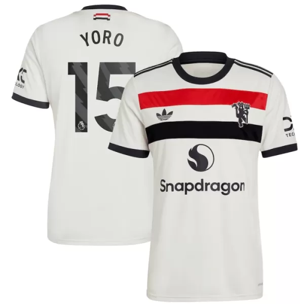 Günstige Manchester United Yoro 15 Herrentrikot Ausweich 2024/25 Kurzarm