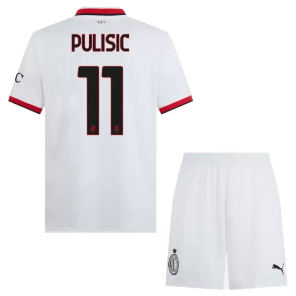 Günstige AC Mailand Pulisic 11 Kindertrikot Auswärts 2024/25 Kurzarm