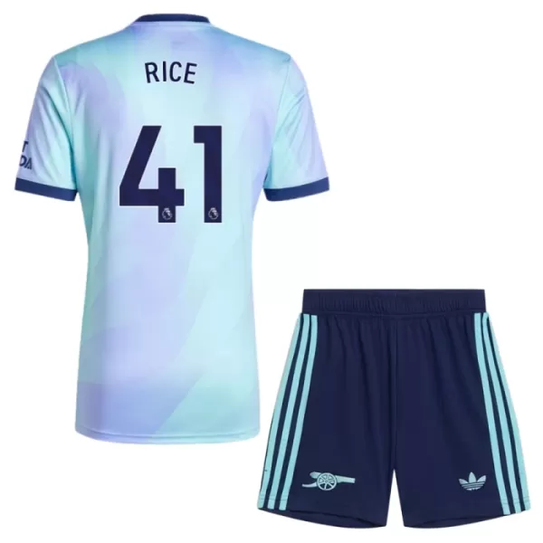 Günstige Arsenal Rice 41 Kindertrikot Ausweich 2024/25 Kurzarm