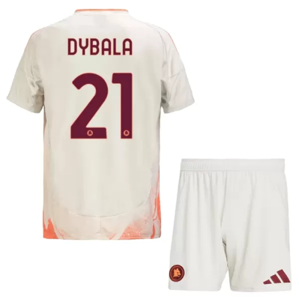 Günstige AS Rom Dybala 21 Kindertrikot Auswärts 2024/25 Kurzarm