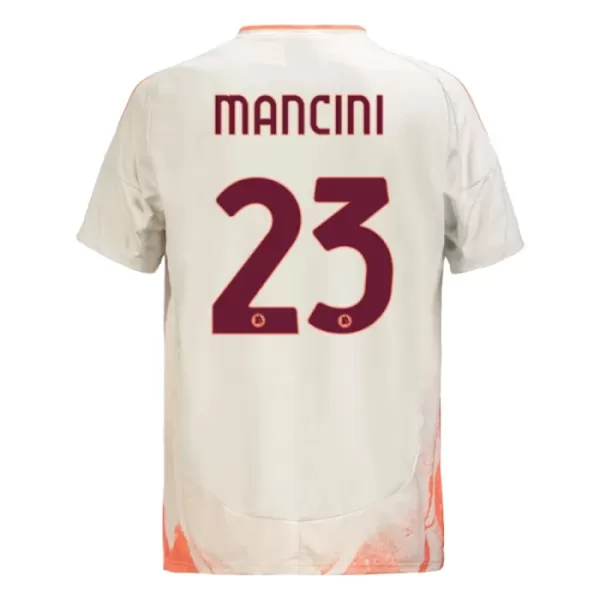 Günstige AS Rom Mancini 23 Herrentrikot Auswärts 2024/25 Kurzarm