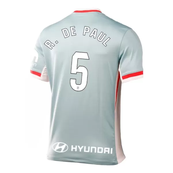 Günstige Atlético Madrid R. De Paul 5 Kindertrikot Auswärts 2024/25 Kurzarm