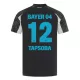 Günstige Bayer 04 Leverkusen Edmond Tapsoba 12 Herrentrikot Ausweich 2024/25 Kurzarm