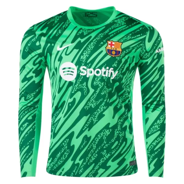 Günstige FC Barcelona Ter Stegen 1 Torwart Herrentrikot Heim 2024/25 Langarm