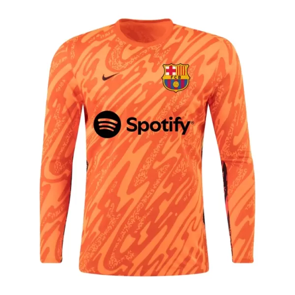 Günstige FC Barcelona Torwart Herrentrikot 2024/25 Kurzarm Orange