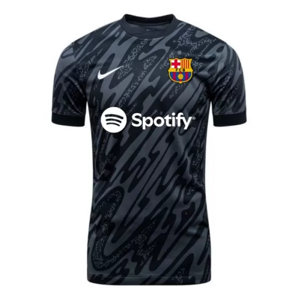 Günstige FC Barcelona Torwart Herrentrikot 2024/25 Kurzarm Schwarze