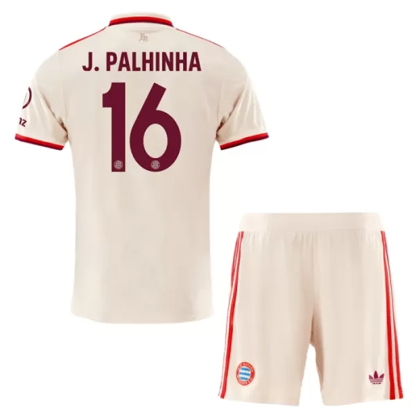 Günstige FC Bayern München J. Palhinha 16 Kindertrikot Ausweich 2024/25 Kurzarm