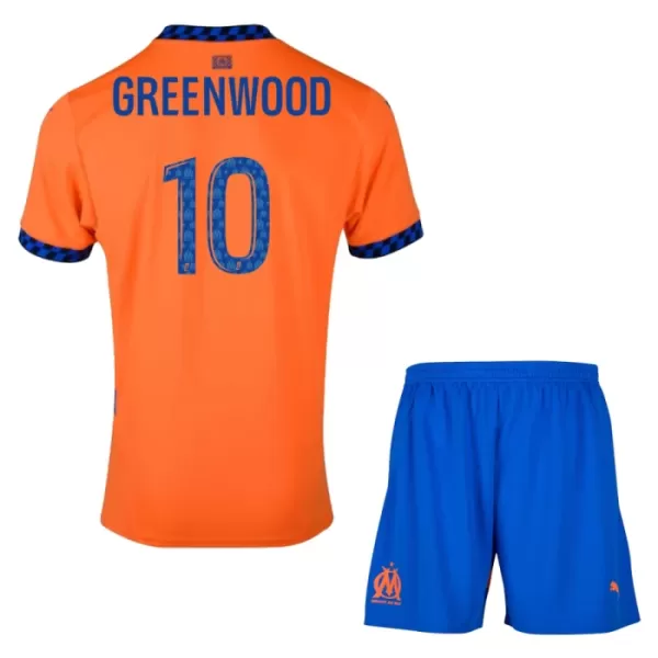 Günstige Olympique Marseille Greenwood 10 Kindertrikot Ausweich 2024/25 Kurzarm