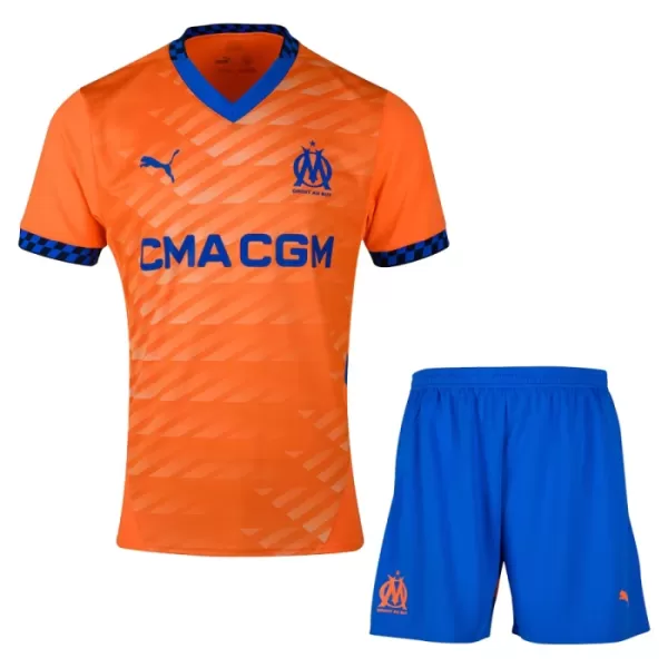 Günstige Olympique Marseille Kindertrikot Ausweich 2024/25 Kurzarm