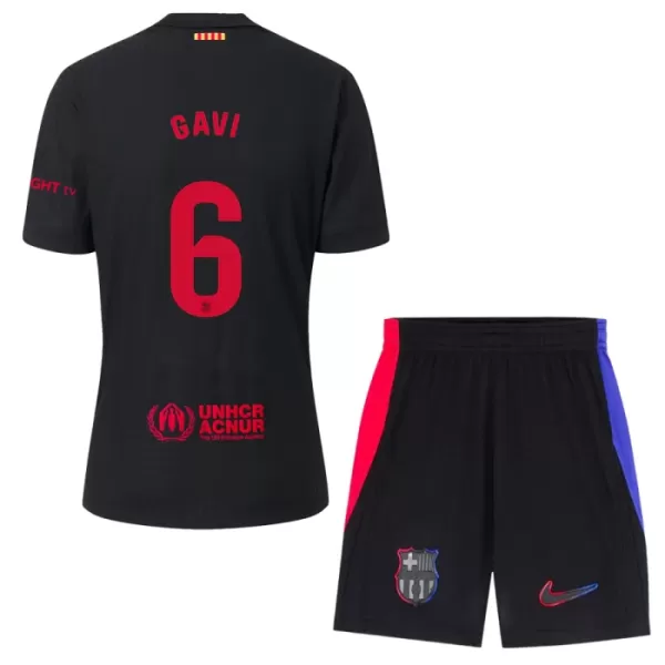 Günstige FC Barcelona Gavi 6 Kindertrikot Auswärts 2024/25 Kurzarm