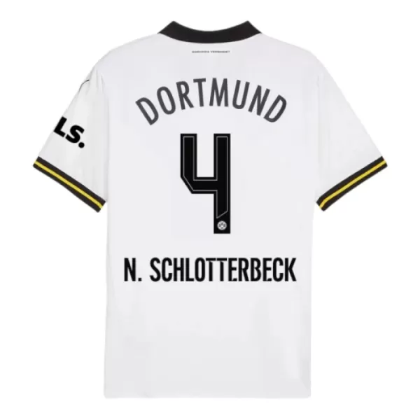 Günstige Borussia Dortmund N. Schlotterbeck 4 Herrentrikot Ausweich 2024/25 Kurzarm