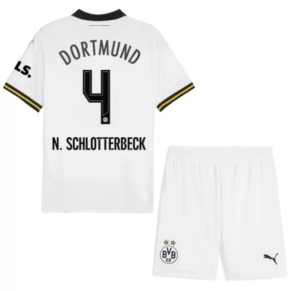 Günstige Borussia Dortmund N. Schlotterbeck 4 Kindertrikot Ausweich 2024/25 Kurzarm