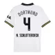 Günstige Borussia Dortmund N. Schlotterbeck 4 Kindertrikot Ausweich 2024/25 Kurzarm