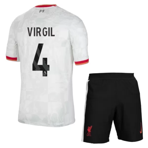 Günstige Liverpool Virgil 4 Kindertrikot Ausweich 2024/25 Kurzarm