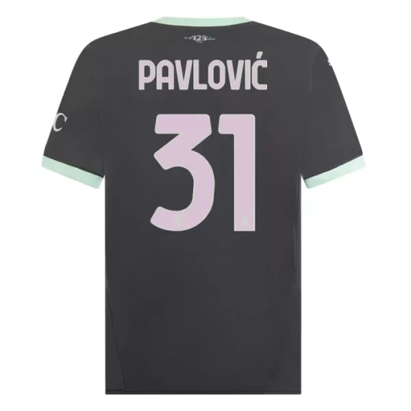 Günstige AC Mailand Pavlovic 31 Herrentrikot Ausweich 2024/25 Kurzarm