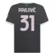 Günstige AC Mailand Pavlovic 31 Herrentrikot Ausweich 2024/25 Kurzarm