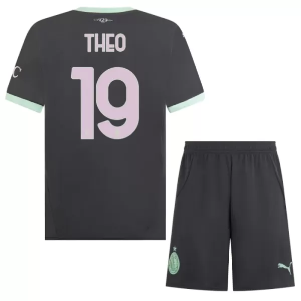 Günstige AC Mailand Theo 19 Kindertrikot Ausweich 2024/25 Kurzarm