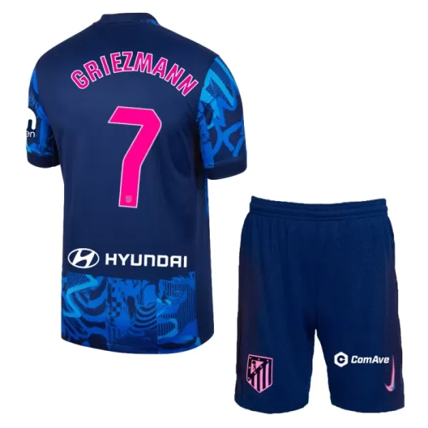 Günstige Atlético Madrid Griezmann 7 Kindertrikot Ausweich 2024/25 Kurzarm