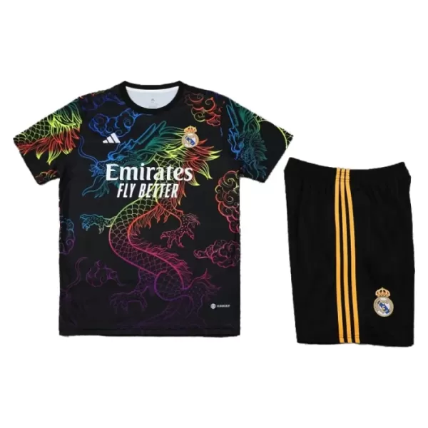 Günstige Real Madrid Dragon Kindertrikot 2024/25 Kurzarm Schwarze