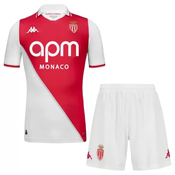 Günstige AS Monaco Kindertrikot Heim 2024/25 Kurzarm