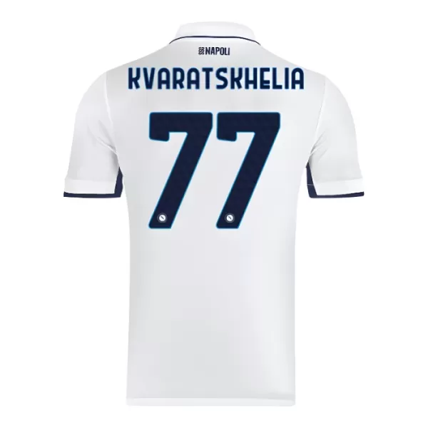 Günstige SSC Neapel Kvaratskhelia 77 Herrentrikot Auswärts 2024/25 Kurzarm