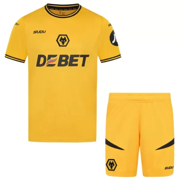 Günstige Wolverhampton Kindertrikot Heim 2024/25 Kurzarm