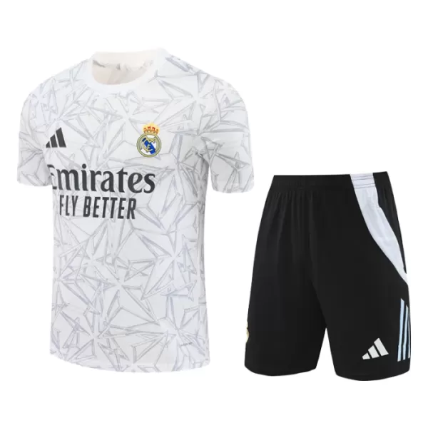 Günstige Real Madrid Pre-Match Kindertrikot 2024/25 Kurzarm Weiße