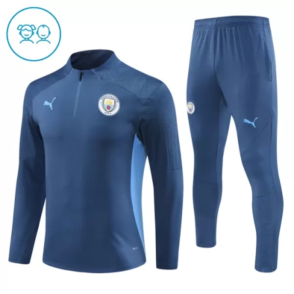 Manchester City Trainingspullover Kinder 2024/25 Viertelreißverschluss Navy