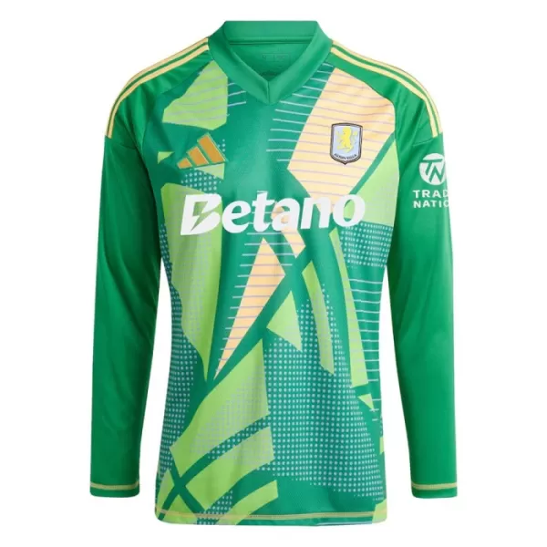 Günstige Aston Villa Torwart Herrentrikot 2024/25 Langarm Grüne