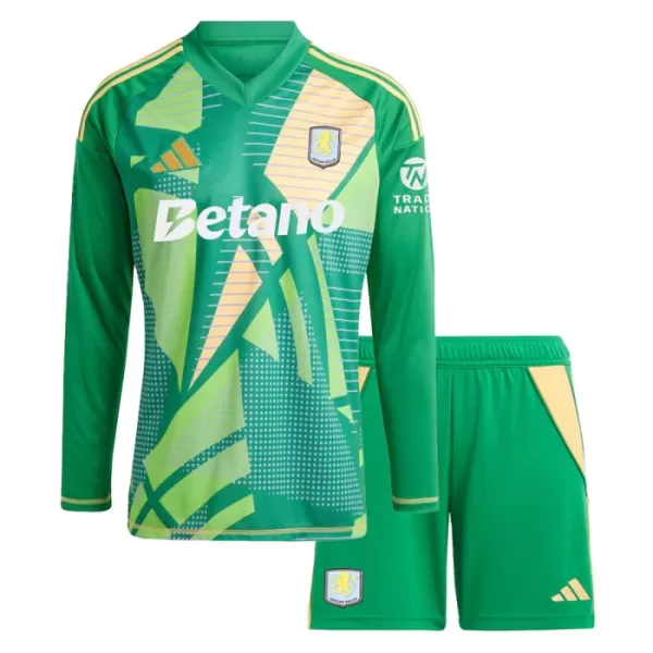 Günstige Aston Villa Torwart Kindertrikot 2024/25 Langarm Grüne