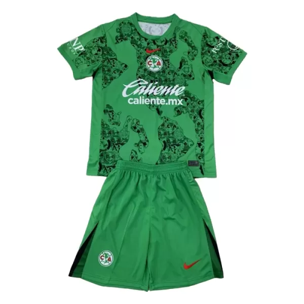 Günstige Club América Torwart Kindertrikot 2024/25 Kurzarm Grüne