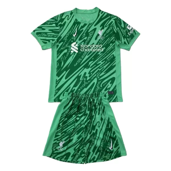 Günstige Liverpool Torwart Kindertrikot 2024/25 Kurzarm Grüne