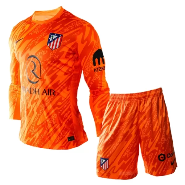 Günstige Atlético Madrid Torwart Kindertrikot Vierte 2024/25 Langarm