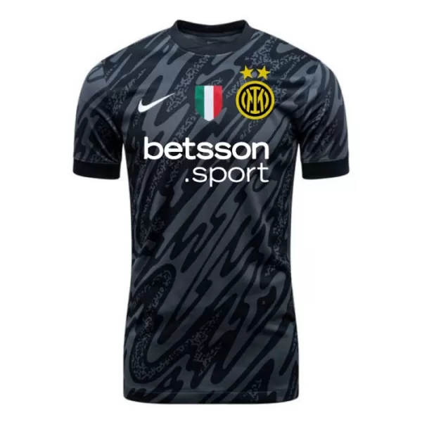 Günstige Inter Mailand Torwart Herrentrikot 2024/25 Kurzarm Schwarze