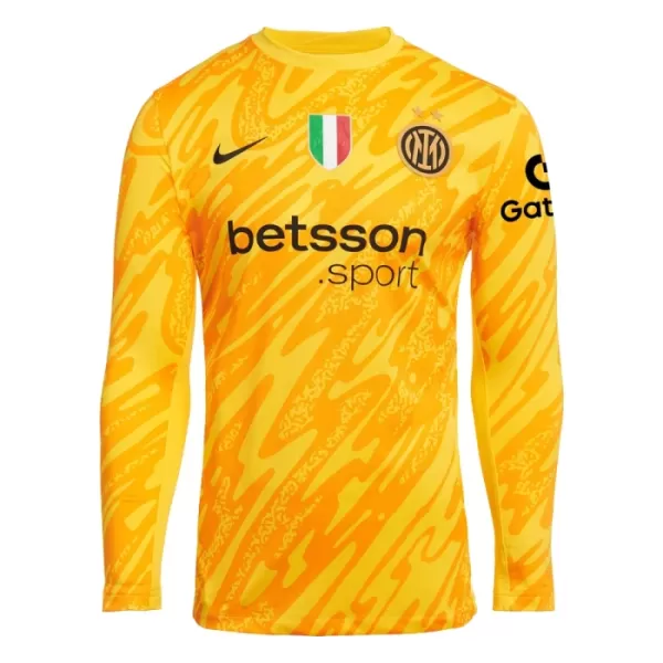 Günstige Inter Mailand Torwart Herrentrikot 2024/25 Langarm Gelbe