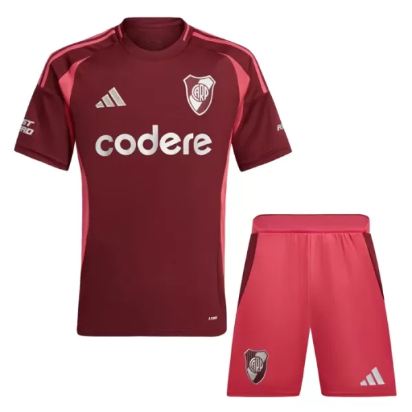 Günstige River Plate Kindertrikot Auswärts 2024/25 Kurzarm