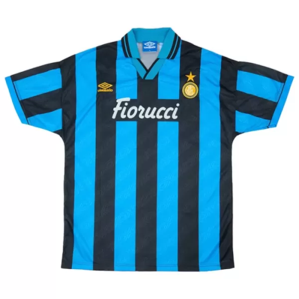 Günstige Inter Mailand 1994-95 Herrentrikot Heim Retro Kurzarm