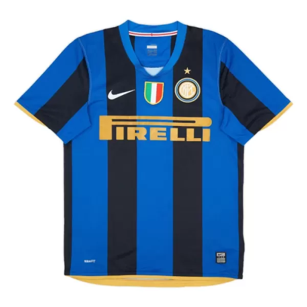 Günstige Inter Mailand 2008-09 Herrentrikot Heim Retro Kurzarm