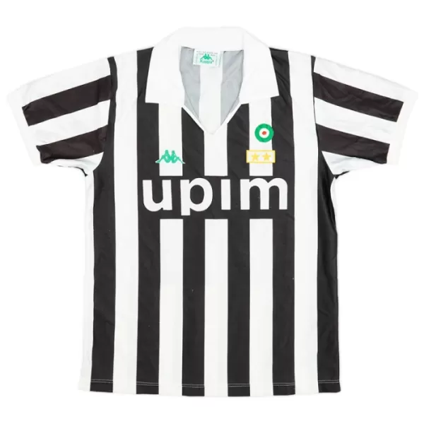 Günstige Juventus Turin 1991-92 Herrentrikot Heim Retro Kurzarm