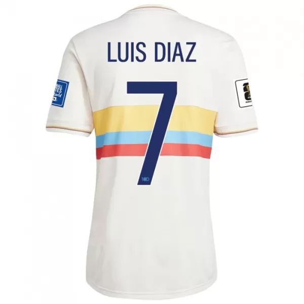 Günstige Kolumbien Luis Diaz 7 Herrentrikot Jubiläum 2024 Kurzarm